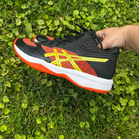 Asics Black and Orange Athletic Shoes